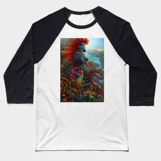 Chambala Waters of Paradise Surrealist painting like digital art of The Sea of Chaos Surrealist style Baseball T-Shirt